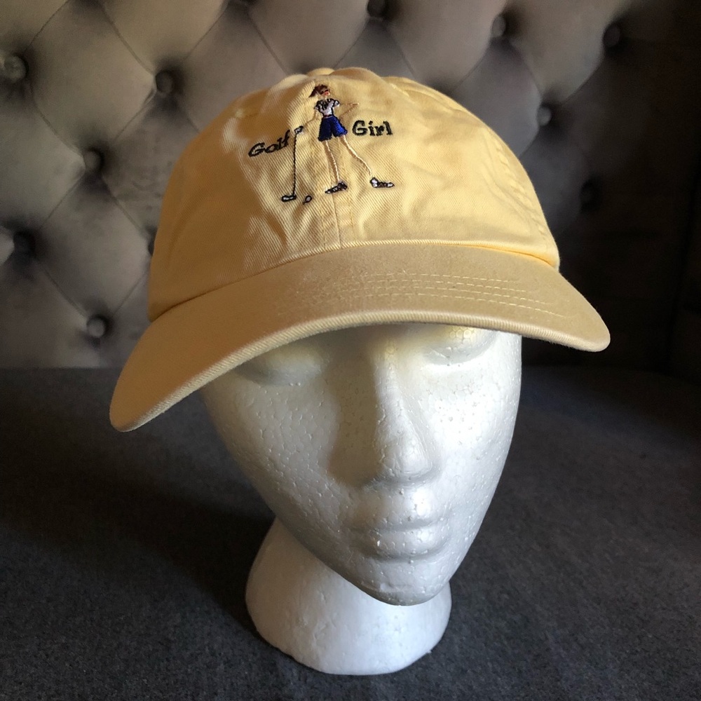 Imperial Golf Girl Pale Yellow Golf Hat with Velcro Strap
